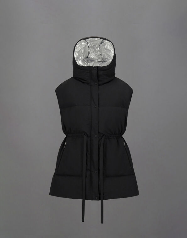 Herno LAMINAR CRINKLE METALLIC GILET Black PI00381DL128399300