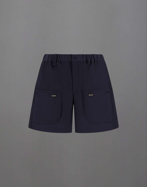 Herno LAMINAR SHORTS IN TECH-CRINKLE Blue PT00071UL128279201