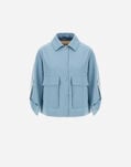 Herno VISCOSE-EFFECT SHACKET Light Blue GI000267D126079024