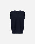 Herno VEST IN COB STITCH ALPACA WOOL Navy Blue MV000008U703129200