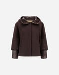 Herno CAPE IN PURE CASHMERE AND NYLON ULTRALIGHT Dark Chocolate GI000334D381268800