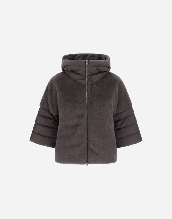 Herno SATIN AND LADY ALTERNATIVE FUR CAPE Grey PI002132D12170Z9480