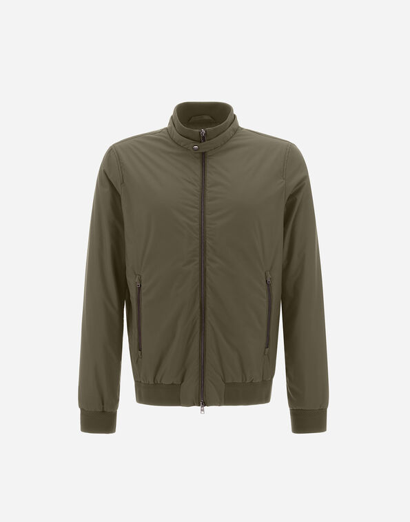 Herno ECOAGE HIGH-COLLAR BOMBER JACKET Green/Beige GI000414U12456Z7720