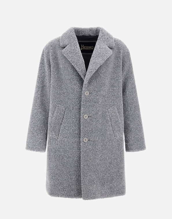Herno MELANGE TEDDY COAT Grey CA000206U127359420