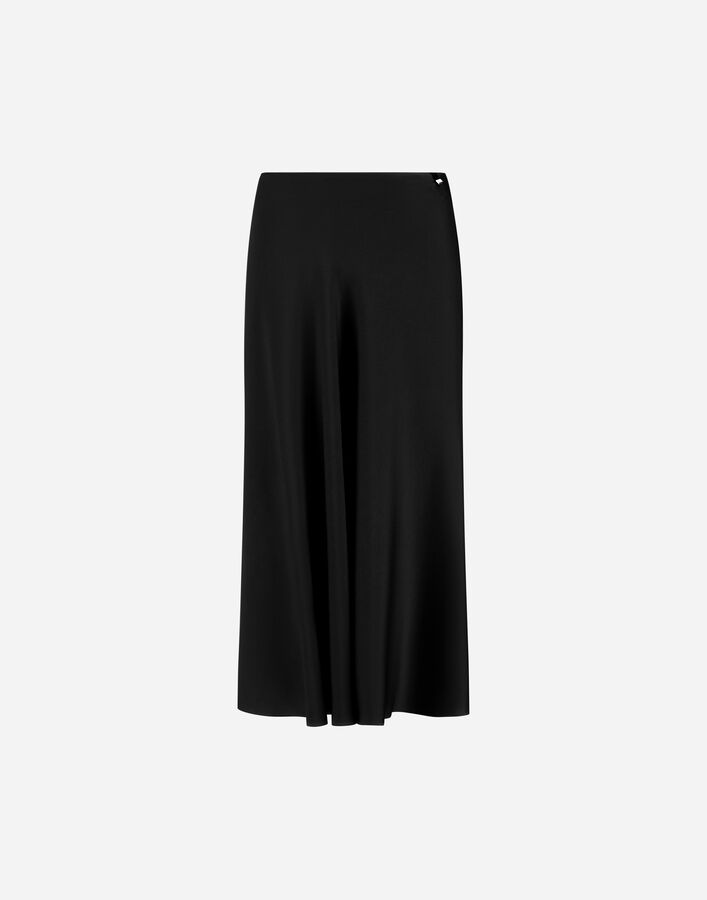 Herno RESORT SKIRT IN ENVERS SATIN Black GN00011DR127279300