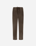 Herno RESORT NEW LINEN TROUSERS Dark Chocolate PT00040DR17105Z8810