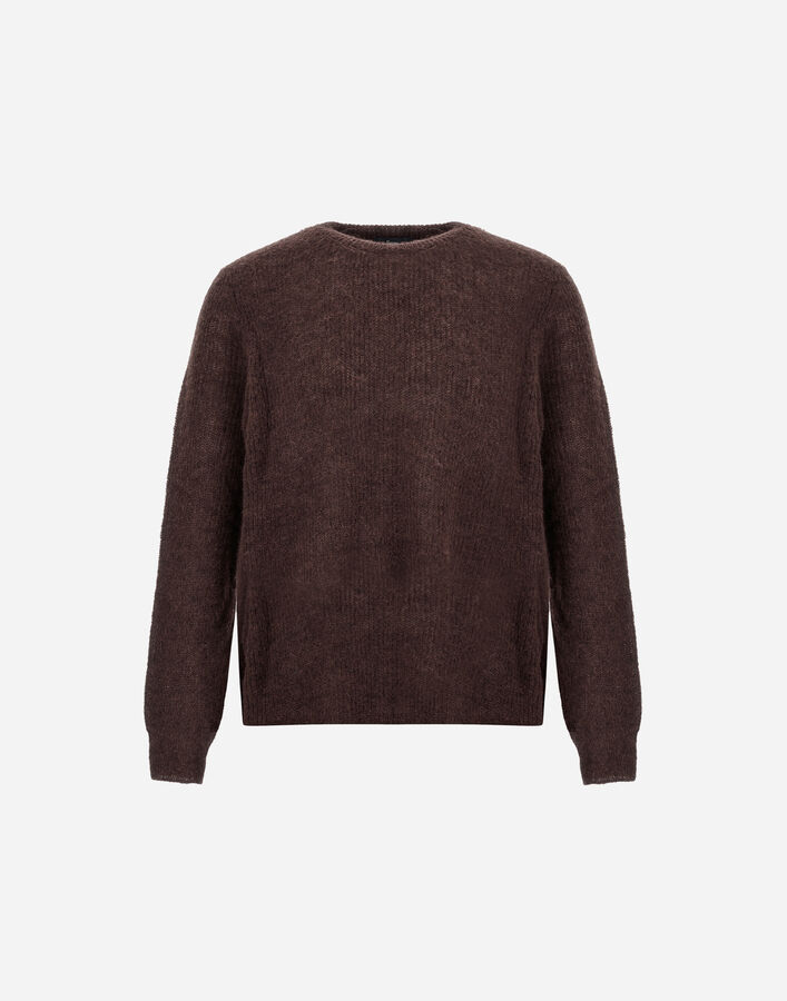 Herno COB STITCH ALPACA WOOL JUMPER Dark Chocolate MG000193U703128800