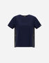 Herno T-SHIRT IN CHIC COTTON JERSEY AND NEW TECHNO TAFFETA Blu Navy JG000224D520069200