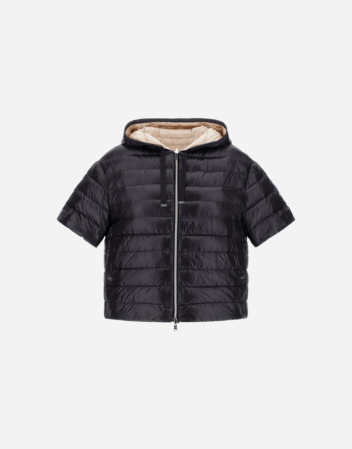 Herno REVERSIBILE JACKET IN NYLON ULTRALIGHT Black/Chantilly PI002222D12017Z9319