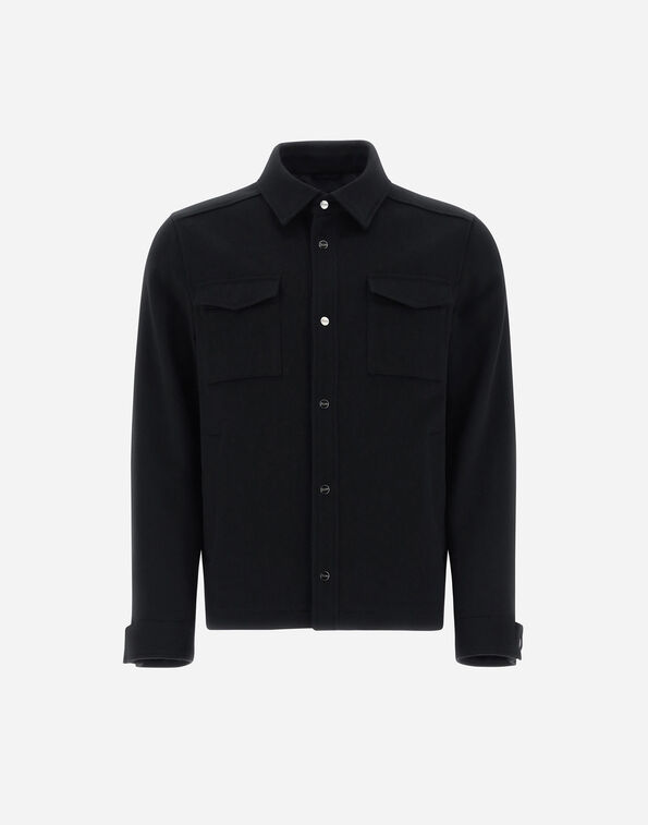 Herno SHIRT IN NEW WOOL CASHMERE Black GI000312U333189300