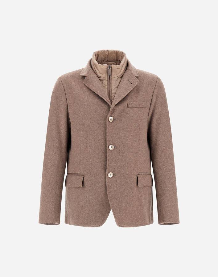 Herno BLAZER IN PURE CASHMERE Dark Taupe GA000195U381262700