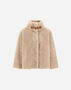 Herno CAPE IN CURLY ALTERNATIVE FUR Chantilly GI000331D124211985