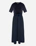 Herno DRESS IN GLAM KNIT EFFECT AND TECHNO TAFFETA Blu Navy AB000032D520569200