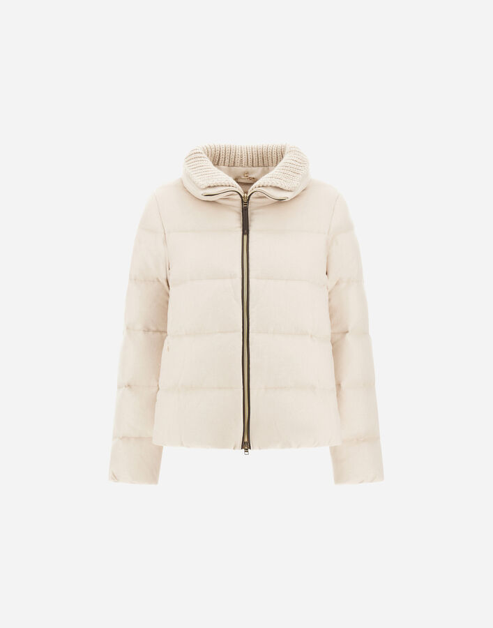 Herno JACKET IN CASHMERE, SILK AND MONOGRAM Chantilly PI002151D38087M011985