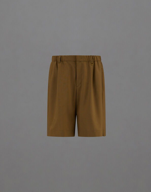 Herno LAMINAR SHORTS IN WOOL TOUCH Olive Green PT00069UL128477305