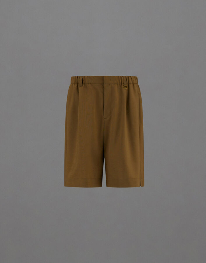 Herno LAMINAR SHORTS IN WOOL TOUCH Olive Green PT00069UL128477305