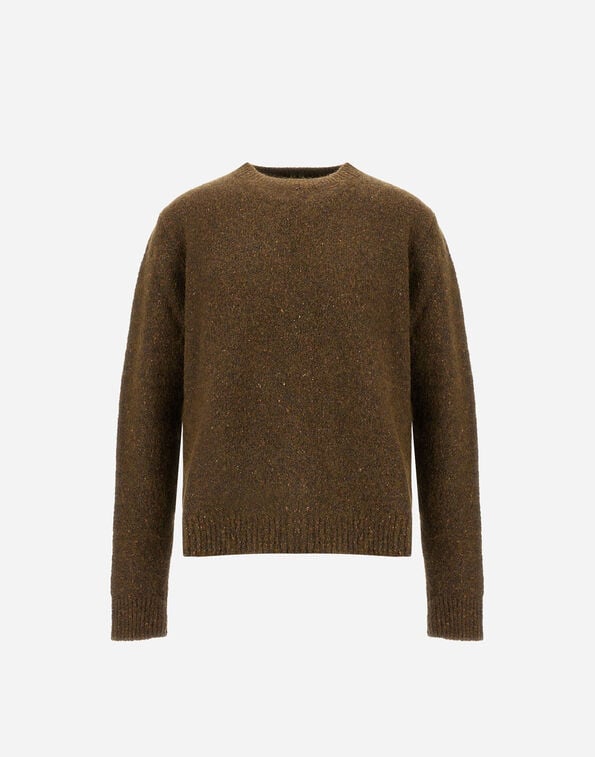 Herno SWEATER IN MELANGE WOOL&nbsp;BLEND Olive Green MG000181U702957780