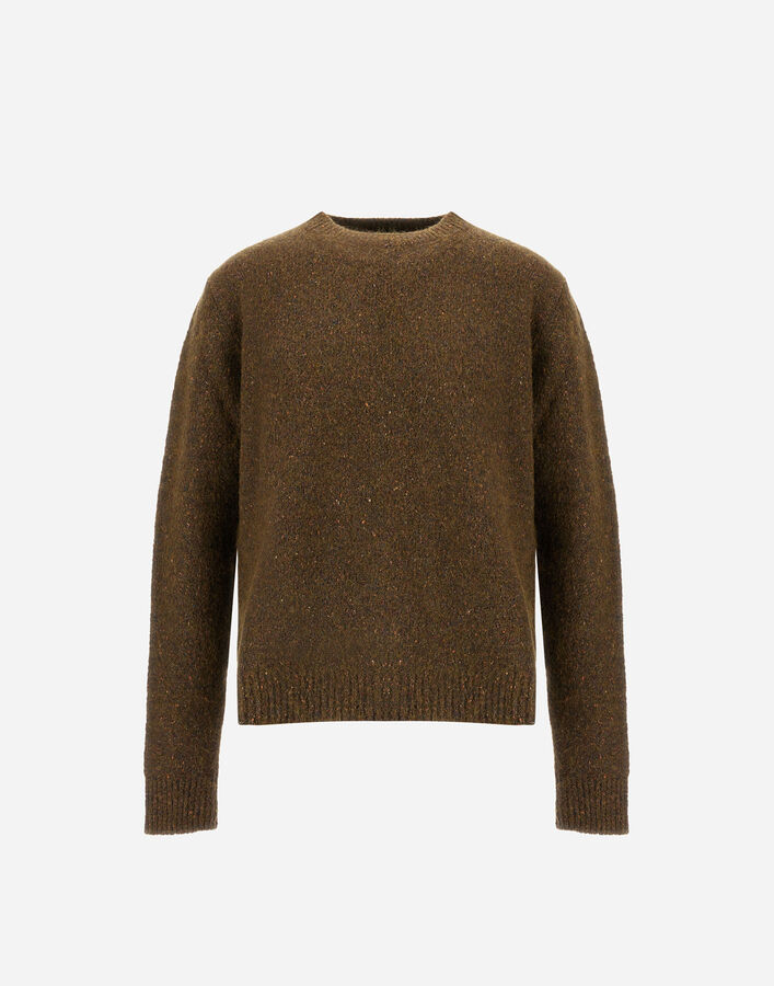Herno SWEATER IN MELANGE WOOL&nbsp;BLEND Olive Green MG000181U702957780