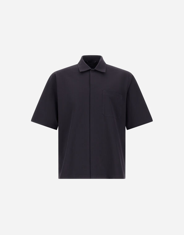 Herno SEER-CREASE SHIRT Navy Blue CM000012U126849200