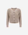 Herno CARDIGAN IN GLITTER KNIT Dove Grey MC000174D760652600