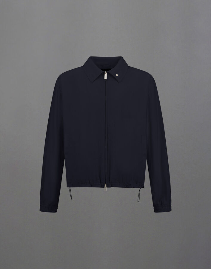 Herno LAMINAR ZIPPED SHACKET IN TECH-CRINKLE Blue GI00196UL128279201