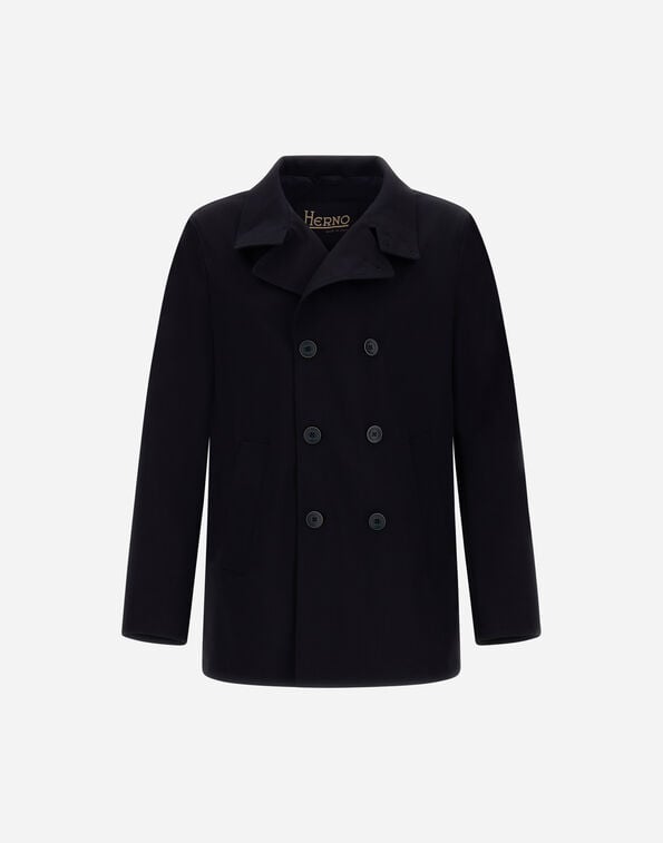 Herno PEACOAT IN LIGHT WOOLEN EFFECT Navy Blue PE000053U127859200