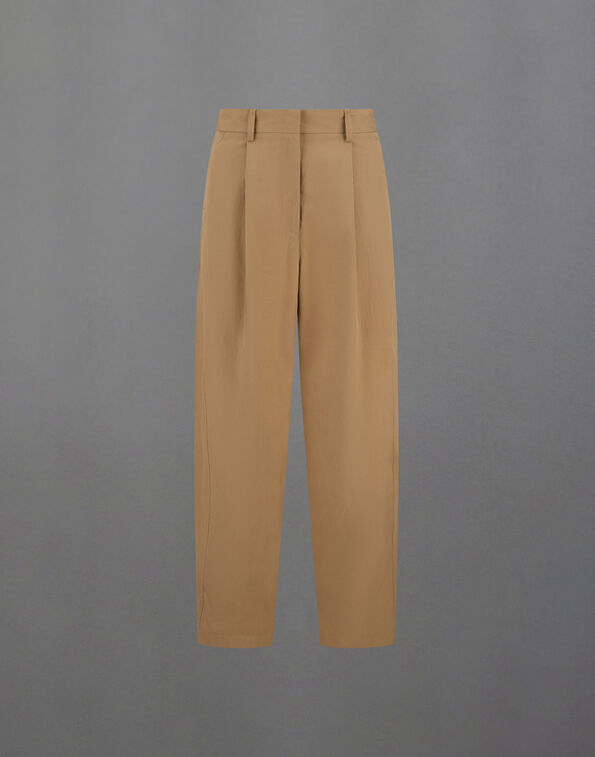 Herno LAMINAR TROUSERS IN TECH-COTTON TWILL Camel PT00063DL132852154
