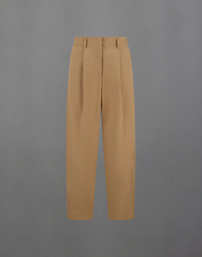 Herno LAMINAR TROUSERS IN TECH-COTTON TWILL Camel PT00063DL132852154