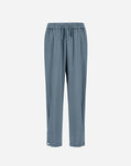 Herno RESORT TROUSERS IN ENVERS SATIN Midnight Teal PT00038DR127279123
