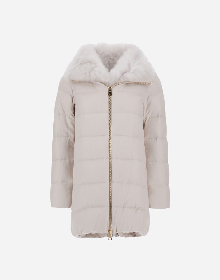 Herno A-SHAPE JACKET IN CASHMERE AND SILK Chantilly PI002181D380871985