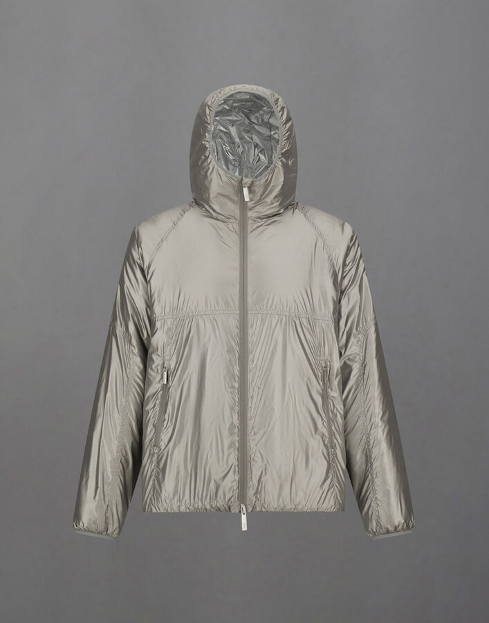 Herno LAMINAR METALLIC SHIELD HOODED JACKET Silver GI00189UL128499500
