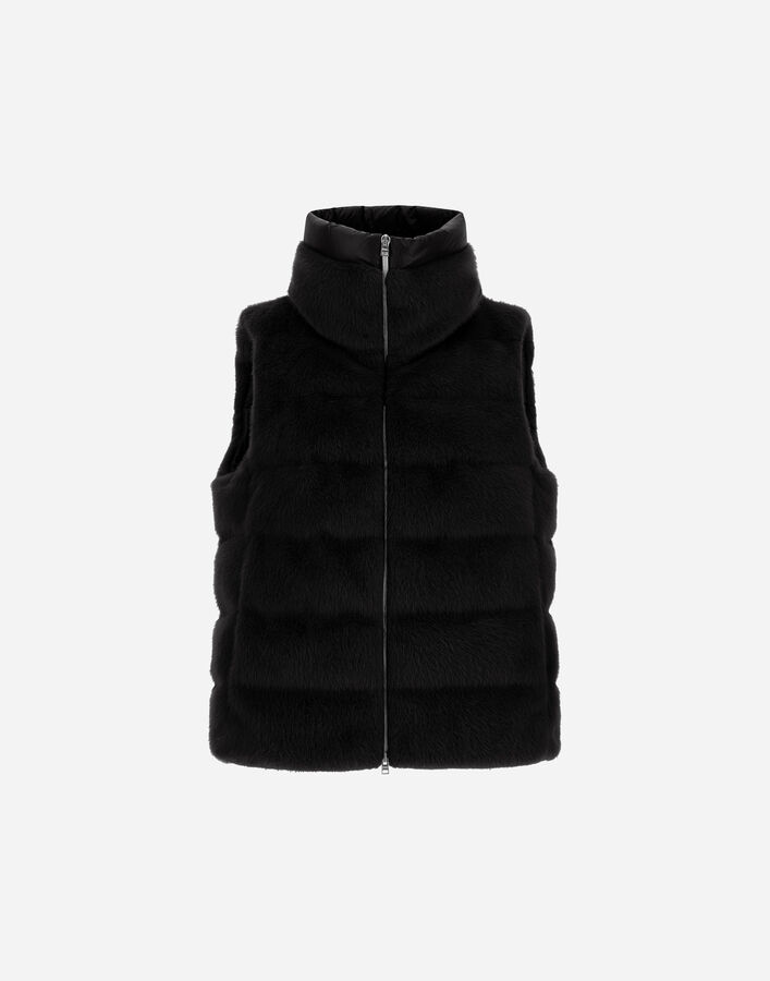 Herno VEST IN LADY ALTERNATIVE FUR AND NYLON ULTRALIGHT Black PI002122D126309300