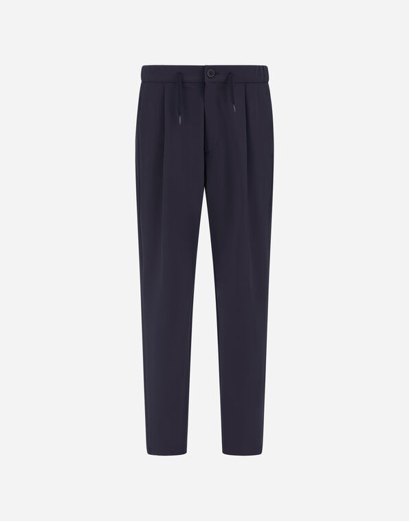 Herno LIGHT COMFORT STRETCH WOVEN TROUSERS Blue PT000155U12773S9201