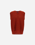 Herno VEST IN COB STITCH ALPACA WOOL Orange MV000008U703125510