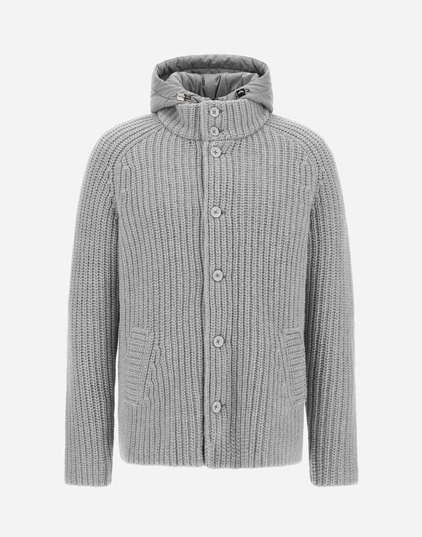 Herno CARDIGAN IN INFINITY WOOL AND ECOAGE Putty MC000150U700169404