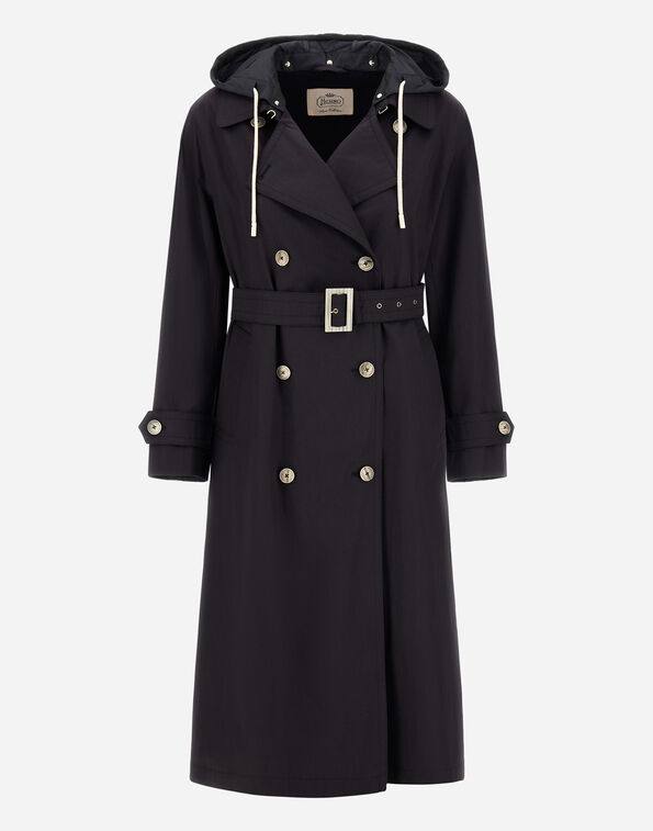 Herno TRENCH COAT IN DEAN AND NEW TECHNO TAFFET&Agrave; Navy Blue IM000195D132389200
