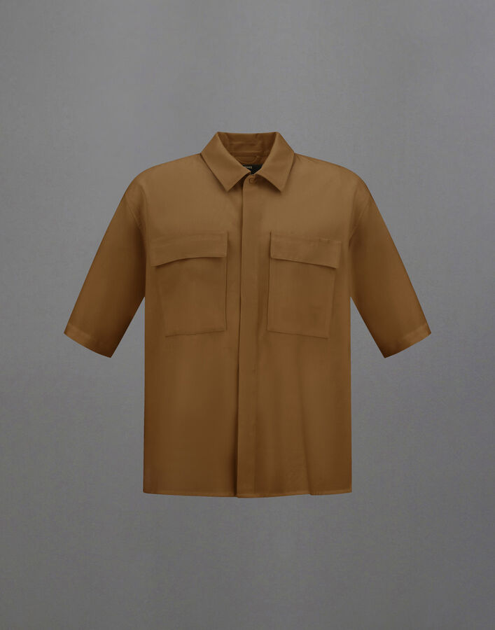 Herno LAMINAR SHIRT IN WOOL TOUCH Olive Green CM00014UL128477305