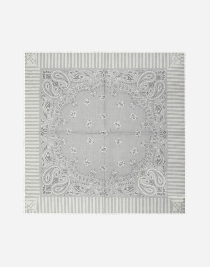 Herno SCARF IN PAISLEY PRINT COTTON Light Grey FOU00001U133259406