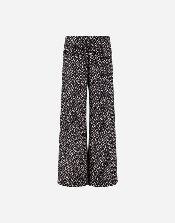 Herno TROUSERS IN ICONIC PRINT SILK Black PT000210D16009P9300
