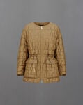 Herno LAMINAR QUILTED RIPSTOP CREW-NECK JACKET Camel PI00389DL128432154