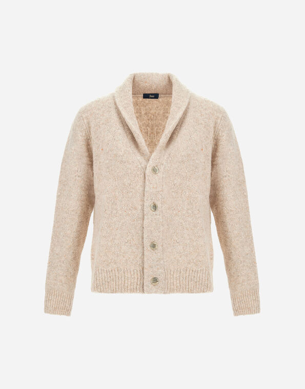 Herno CARDIGAN IN MELANGE WOOL&nbsp;BLEND Chantilly MC000204U702951985