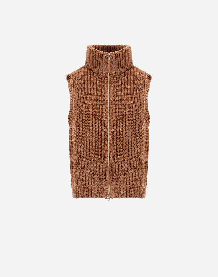 Herno VEST IN COB STITCH WOOL Caramel MC000183D700168030