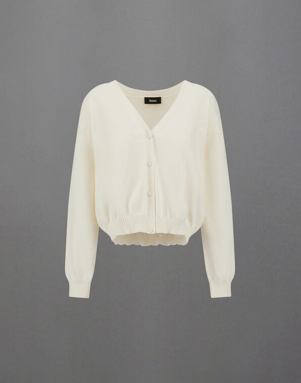 Herno LAMINAR CARDIGAN IN CO/R-NY White MC00012DL721321006