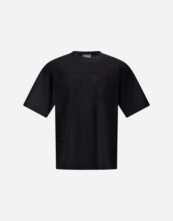 Herno T-SHIRT IN COMPACT JERSEY AND NYLON MAESTRO Black JG000275U520009300