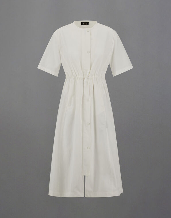 Herno LAMINAR DRESS IN TECH-COTTON TWILL White AB00011DL132851006