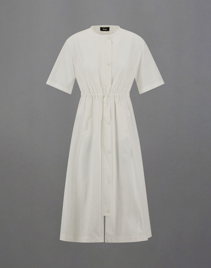 Herno LAMINAR DRESS IN TECH-COTTON TWILL White AB00011DL132851006