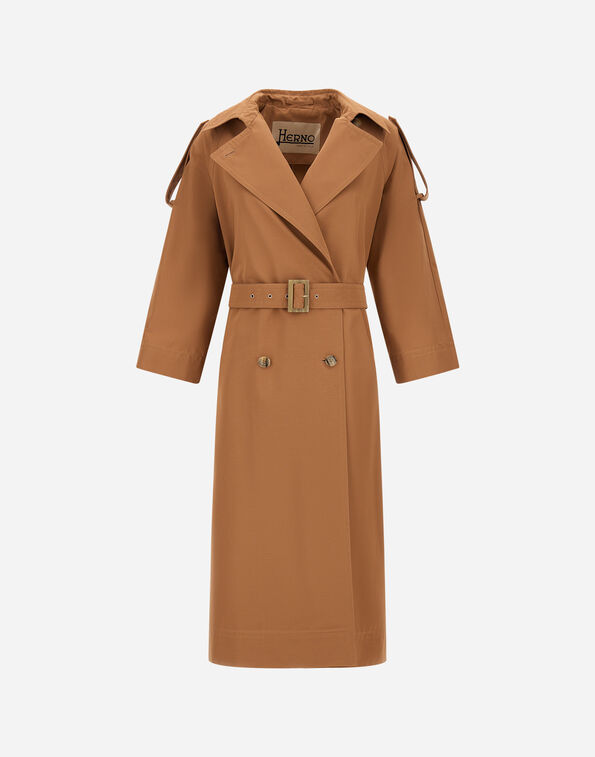 Herno TRENCH COAT IN NYLON GABARDINE Camel IM000203D132972157