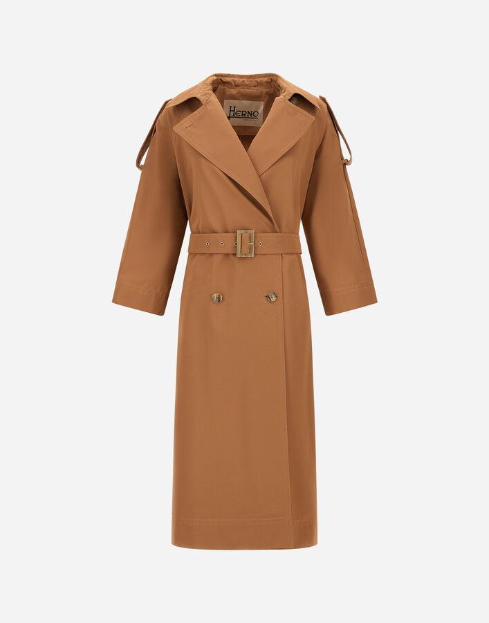 Herno TRENCH COAT IN NYLON GABARDINE Camel IM000203D132972157