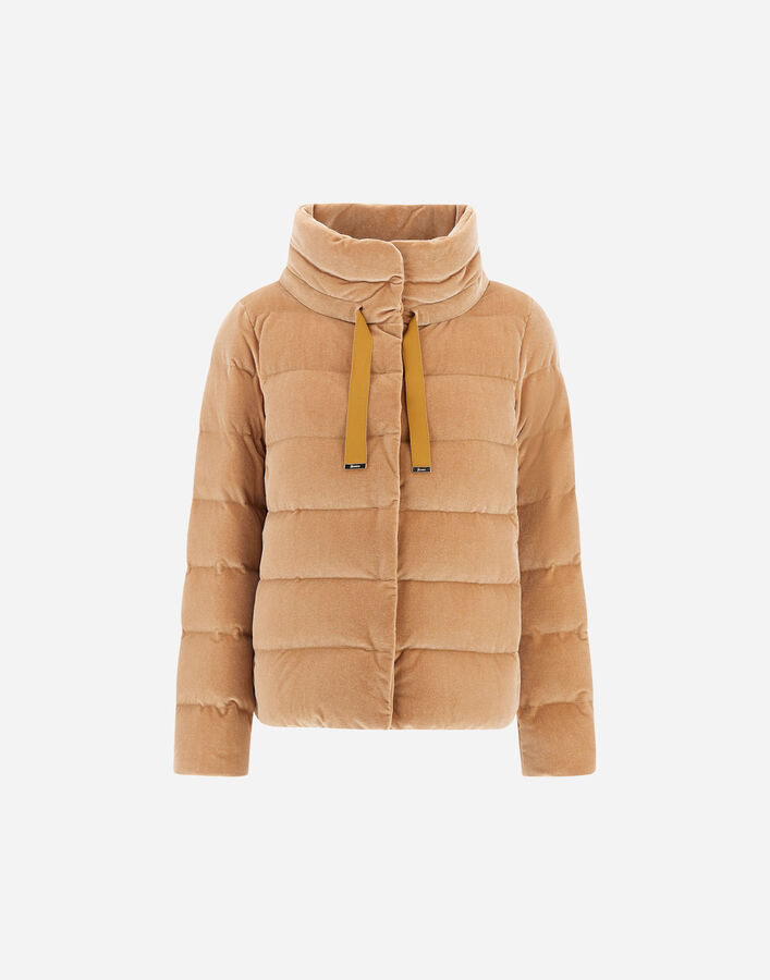 Herno JACKET IN SMOOTH VELVET Camel PI002180D15020S2157
