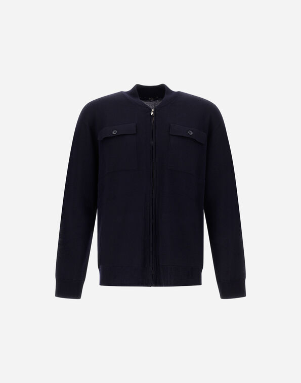 Herno CARDIGAN IN WR-WOOL Dark Blue MC000213U703279290